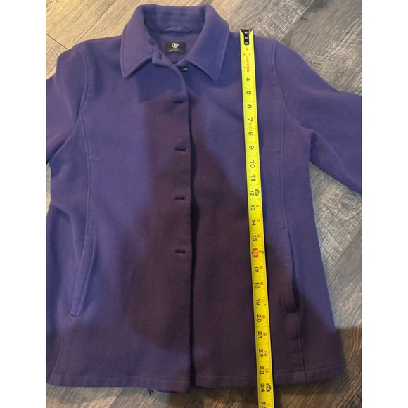 Bogner wool Jacket‎ Coat Collared Button Up Purple vintage - Picture 14 of 14